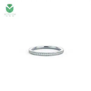 Luxuoso 18k HPHT CVD Lab Grown Diamond Ring Real Ouro Amarelo de Noivado de Diamante Jóias Anel de Casamento Anel de Diamante Rodada