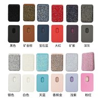 Étui de protection en cuir magnétique avec porte-cartes pour Apple iPhone 18 17 16 15 Air, orné de paillettes brillantes et de cristaux