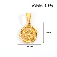 Bijoux rétro élégants à bricoler soi-même en acier inoxydable 316L or 18K nœud papillon jupe fleur rose pendentif violon accessoires de mode pour femmes