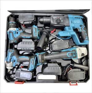 Ensemble d'outils sans fil 4-en-1 OEM 21V : Perceuse sans balais, Meuleuse d'angle, Clé à chocs, Marteau pour la construction et le bricolage - Product Image 1