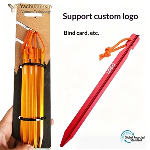 Yachuangxin Aluminum Alloy <b>Tent</b> Pegs Triangular Outdoor Camping <b>Tents</b> Stake with Reflective Rope All Seasons Use - Product Image 3