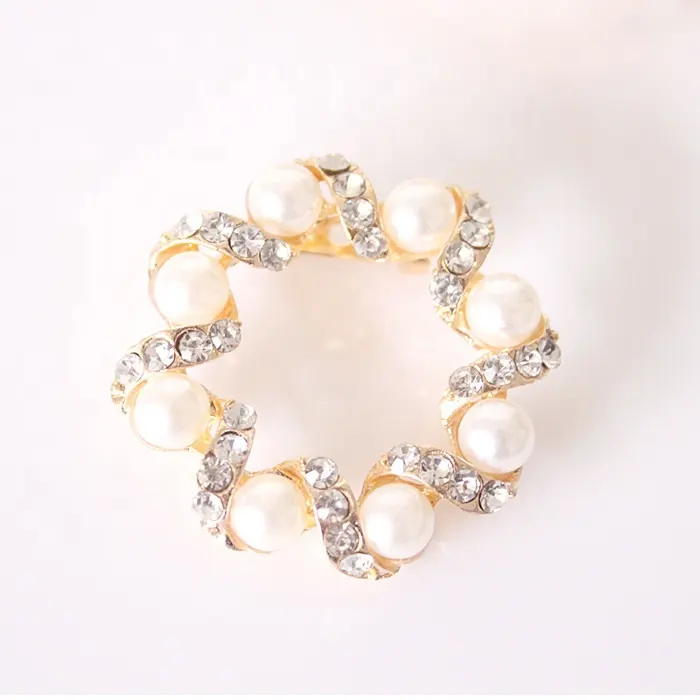 Luxury Brooch Pins Crystal Rhinestone Fashionable Sparkling Rhinestone Crystal Zinnia Brooch For Women