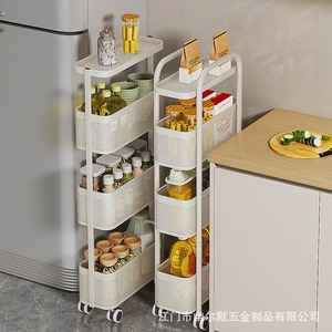 Estante de almacenamiento de espacio de Metal ultra <span class=keywords><strong>estrecho</strong></span> para refrigerador de coche de <span class=keywords><strong>cocina</strong></span> y gabinete de almacenamiento extraíble de baño - Product Image 3