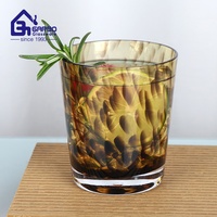 Gobelet en verre coloré à imprimé léopard ambré créatif Verres à boire spéciaux Verre à vin fait à la main pour jus Vin Cocktail