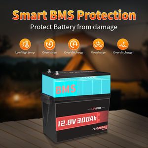 Batería de Estado Sólido de 12V 300Ah, BMS de 200A, 3840Wh Recargable para Almacenamiento de Energía Solar, Respaldo de Energía, RV/Camping (5000 Ciclos) - Product Image 5