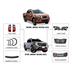 ชุดแต่งรอบคันสำหรับ <span class=keywords><strong>Nissan</strong></span> <span class=keywords><strong>Navara</strong></span> <span class=keywords><strong>ปี</strong></span> 2016-2019 อัพเกรดเป็นกันชน NP300 <span class=keywords><strong>ปี</strong></span> 2021 - Product Image 2