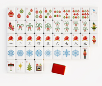 Luxuriöses Dreischichtiges Acryl-Amerikanisches Mahjong-Ludo-Spielset mit 160 Botanischen Blauen Spielsteinen, 3,2 cm Dick, Vogelmotiv, für Kinder und Profis