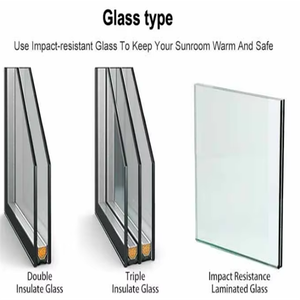 Puertas correderas de aluminio con doble acristalamiento, para villas, hoteles, tiendas - puertas insonorizadas - Product Image 4