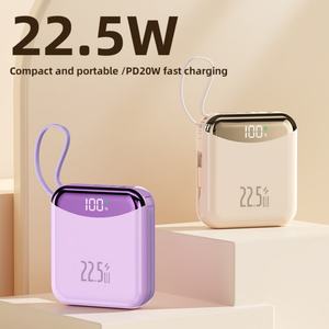 Regalos Populares: Cargador Portátil de 10000mAh para Exteriores, 22.5W, con Cable Integrado y Pantalla Digital - Product Image 2