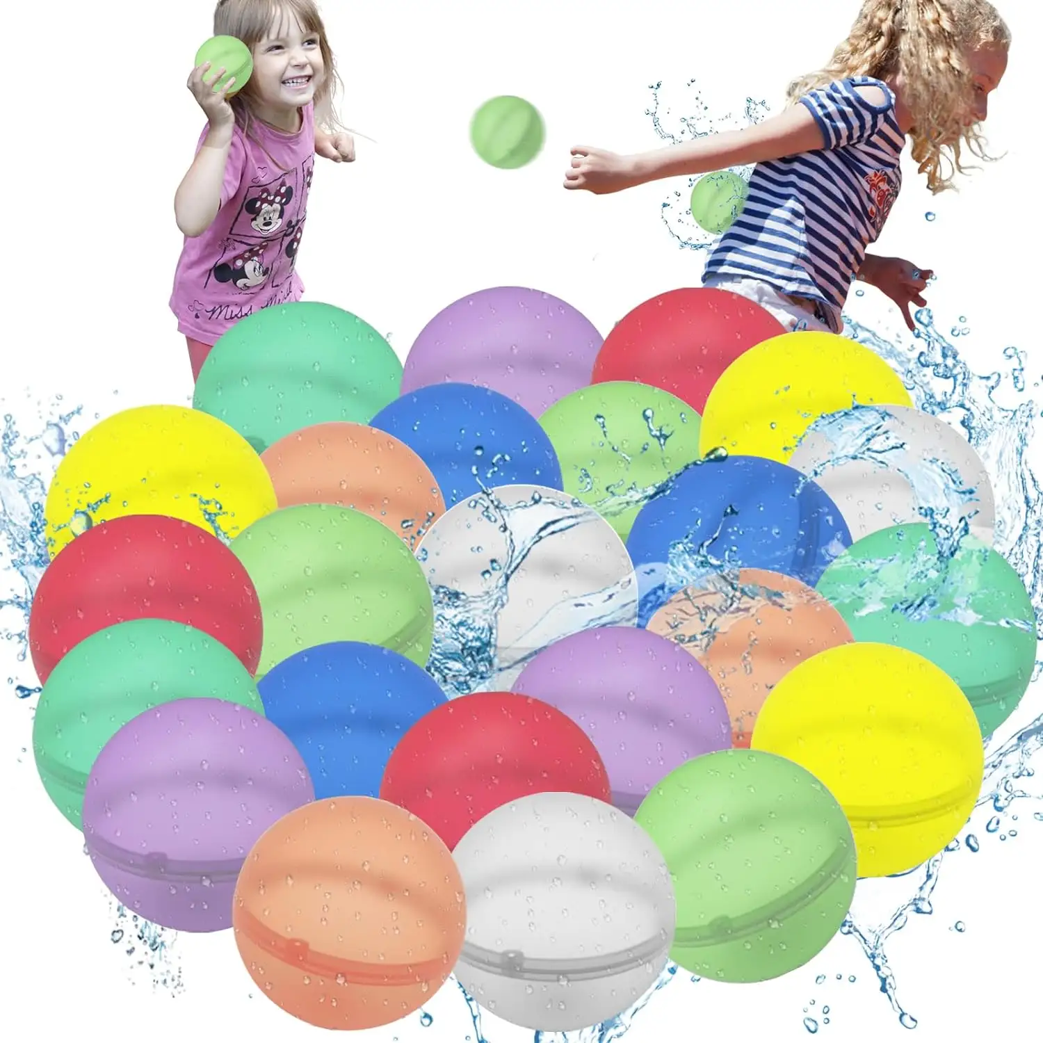 بالونات مياه لعبة خارجية صيفية قابلة لإعادة الاستخدام للأطفال والبالغين بالونات مياه سيليكون ذاتية الغلق