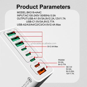 Portable Charger Multi-Port QC3.0 Universal Travel Adapter US/EU/UK <b>Plug</b> Electric Wall Charger PD 3.0 - Product Image 3