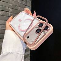 Étui de téléphone magnétique avec support de lentille invisible et protection en verre pour iPhone 17 Air 16 15 14 13 12 11 Pro Max Plus
