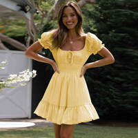 Robes en Chiffon Décontractées et Élégantes pour l'Été – Col Carré, Nœud Papillon, Coupe Trapèze, Mini-Robe et Robe Midi pour Femmes – Vente en Gros