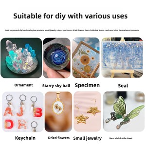 Résine UV transparente en gros pour la construction, l'artisanat, les bijoux DIY et les pendentifs en époxy - Product Image 2