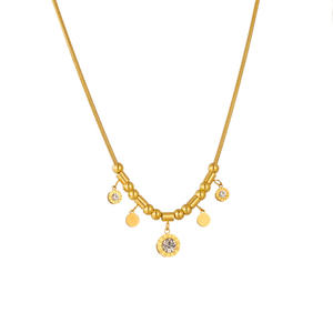 Collar con Colgante de Números Romanos y Cadena de Eslabones de Acero Inoxidable Chapado en Oro de 18K, Estilo Punk Retro de Lujo, para Fiesta - Product Image 5