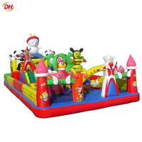 Parque de Juegos Inflable Multijuegos Integrado, Diseño de Dibujos Animados Personalizado, Larga Vida Útil, para Todas las Edades, Castillo Inflable Comercial