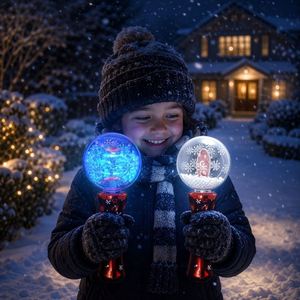 Accesorios de Copo de Nieve Navideños, Varita Giratoria con LED Rojo Intermitente para Desfiles Nocturnos, Festivales, Carnavales, Fiestas Temáticas de Invierno - Product Image 4
