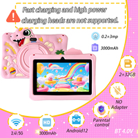 Tablet Edukasi Anak Baru Dinosaur 7-inci 16GB Quad-Core MTK 1.3GHz Android 8.1 Wi-Fi ROHS Layar Sentuh Kapasitif Anti Benturan