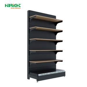Heavy Duty Gondola Shelving Supermarket Rack Double Sided Retail Display Cabinet 5 Shelf <b>Metallic</b> Store Fixture - Product Image 4