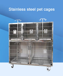 <span class=keywords><strong>Cage</strong></span> pour animaux de compagnie de clinique vétérinaire à 5 compartiments en acier inoxydable Sus304 de haute qualité - Product Image 5