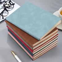Carnet A5 à couverture souple en PU avec logo personnalisé, bloc-notes simple pour les affaires, le bureau et les notes de réunion, aspect cuir de mouton