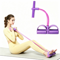 Bande de Résistance Épaissie à Quatre Tubes pour Exercices Abdominaux et Sit-ups – Appareil de Fitness et Yoga à Domicile pour Femmes et Tous les Âges