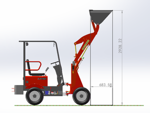 รถตักล้อหน้าขนาดกะทัดรัดแบบเคลื่อนที่ได้0.6ตันรถตักดินกำลังสูงทนทานสำหรับสวน - Product Image 5