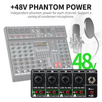 Console de mixage audio portable professionnelle XTUGA LXT6 6 canaux OTG pour diffusion en direct mobile, vidéo domestique et éclairage professionnel