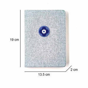 Elegante diario de cubierta de tela de tapa dura A5 con encuadernación de hilo y parche bordado floral-regalo - Product Image 5