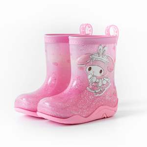 Botas de lluvia para niños de PVC, ligeras, cálidas, impermeables, brillantes, transparentes, con diseño de dibujos animados, antideslizantes, venta al por mayor de fábrica. - Product Image 3