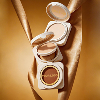 Poudre compacte portable 6 couleurs, double usage humide et sec, tenue 24h, contrôle du sébum, fini mat
