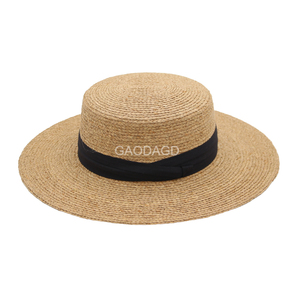 Tùy Chỉnh Mũ Rơm Đơn Giản Đa-Màu Sắc Thân Thiện Với Môi Raffia Rơm Boater <span class=keywords><strong>Hat</strong></span> Mũ Mặt Trời - Product Image 5