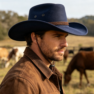 Chapeaux <span class=keywords><strong>de</strong></span> cowgirl vintage en gros, chapeaux <span class=keywords><strong>de</strong></span> <span class=keywords><strong>cowboy</strong></span> en daim personnalisés unis pour adultes, pour fêtes, pêche, sports, voyages - Product Image 1