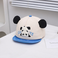 Dibujos animados Panda invertido Super lindo bebé sombrero gorra de béisbol lindo 0-3 años bebé suave sombrero.