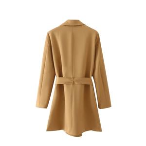 Oversized <strong>Blazers</strong> <strong>Ladies</strong> Office Female Formal <strong>blazer</strong> and Coats Long Sleeve Double Breasted With Belt <strong>Camel</strong> Women's Suit - Product Image 2