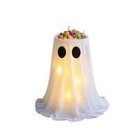 Décorations d'Halloween : Grand support lumineux en forme de fantôme pour bonbons, décoration fantôme mignonne, porte-sucreries pour la fête d'Halloween