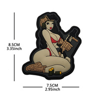 Patch en caoutchouc brodé à paillettes, motif bikini sexy, en toile PVC écologique, avec fermeture auto-agrippante, pour la décoration de vêtements, sacs à dos et chapeaux