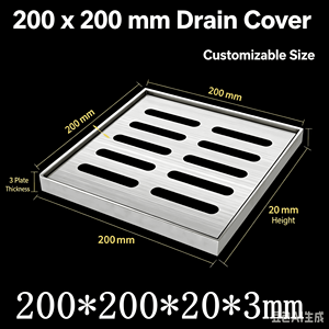 Grille de drainage carrée interchangeable en acier inoxydable galvanisé, anti-corrosion et durable, pour caniveaux de passerelles, plusieurs normes - Product Image 2