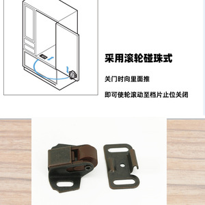 Strong Iron Magnet Furniture Cabinet Door Bumper Modern Design <b>Snap</b> Lock Fastening Bead with Easy Installation for Kitchen Use - Product Image 3