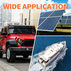 Barre omnibus en cuivre 400A 12V, bloc de distribution à 3 bornes M10 3/8 pouces, certifié RoHS et CE, pour applications nautiques, automobiles et solaires - Product Image 6