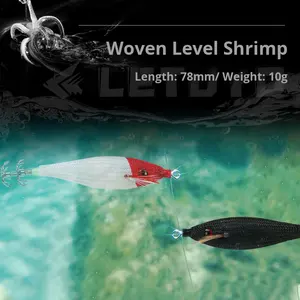 Nouveau leurre lumineux de crevette en bois tressé ABS <span class=keywords><strong>Toto</strong></span> transfrontalier crochet explosif leurre appât de calmar pour les poissons <span class=keywords><strong>d</strong></span>'eau salée - Product Image 4