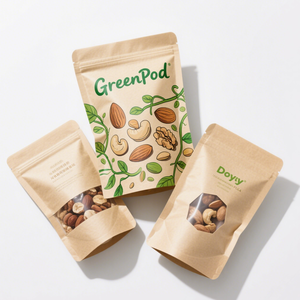 Food Grade Custom Printed Kraft <b>Paper</b> Stand Up Pouch with Zip Lock Bag for Spices <b>Seeds</b> Seasoning Packaging - Product Image 6