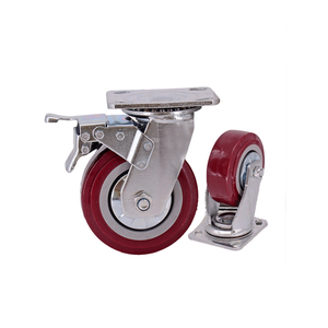 Roulettes de meubles <span class=keywords><strong>CMCL</strong></span> de 4 pouces, roulettes pivotantes modernes 100x32mm pour cuisine, salle de bain et salle à manger - Product Image 4