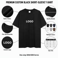 T-Shirt da Uomo di Alta Qualità con Logo Personalizzato, Spalle Cadenti, Maniche Corte Oversize, Tinta Unita, Tecnica DTG