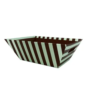 Folding Market Hamper Basket Cardboard Tray Gift Box for wine and food