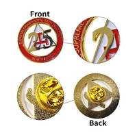 Vente en gros de badges maçonniques personnalisés en métal, badges maçonniques