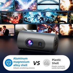Proyector <span class=keywords><strong>CRT</strong></span> para Exteriores Q8 Transfronterizo, Mini Proyector HD <span class=keywords><strong>1080</strong></span> Portátil 3D Integrado para Cine en Casa y Oficina, Android 11, EE. UU. - Product Image 1