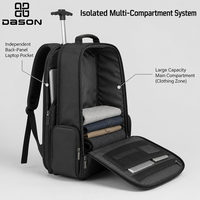 Sac à dos de voyage à roulettes avec compartiments pour ordinateur portable pour adultes