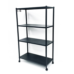 מתלה אחסון מתכת בעל ארבע שכבות מתלה מחסן מתלה מזרן עבור צינור צבע שיער ויבש תכונה מצויד - Product Image 4