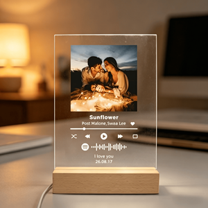Logotipo personalizado, 3 colores, fotos personalizadas, placa de canción acrílica, regalos únicos, luz LED nocturna - Product Image 4